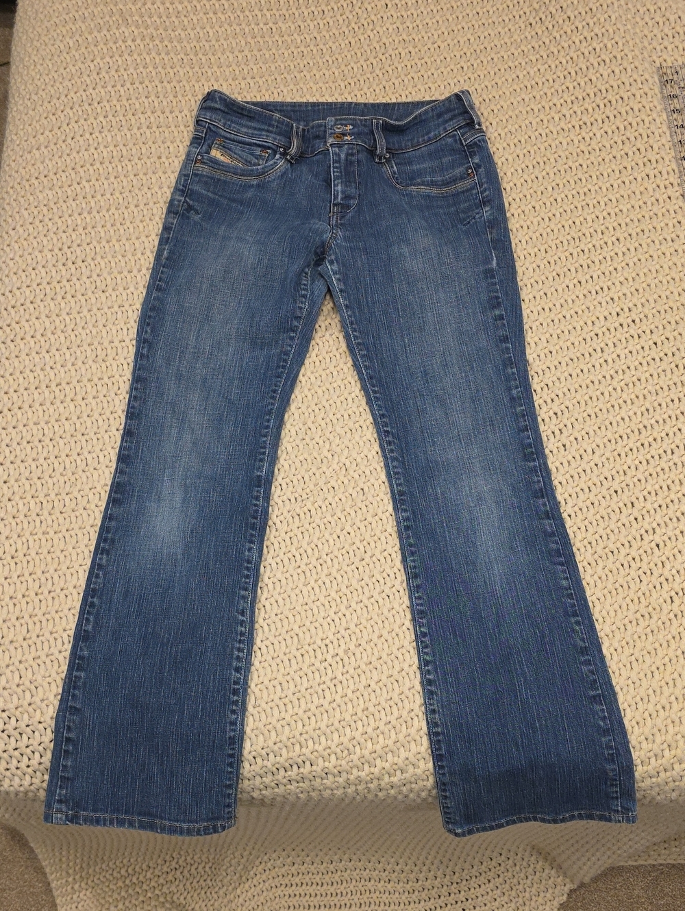 Diesel Women's Medium Blue Flared Jeans